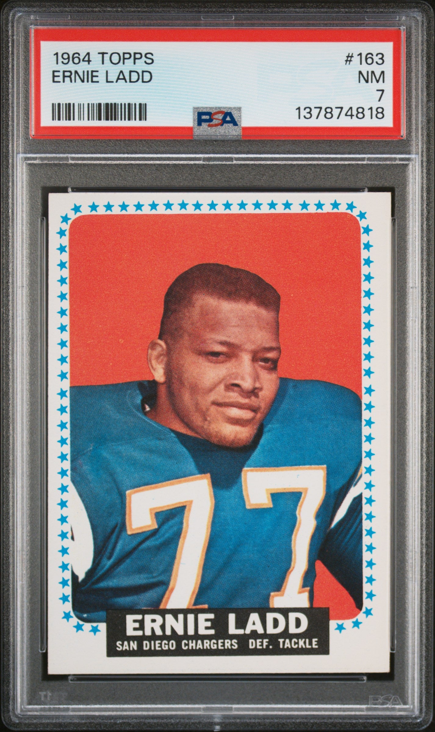 1964 Topps #163 Ernie Ladd PSA 7 SN 137874818
