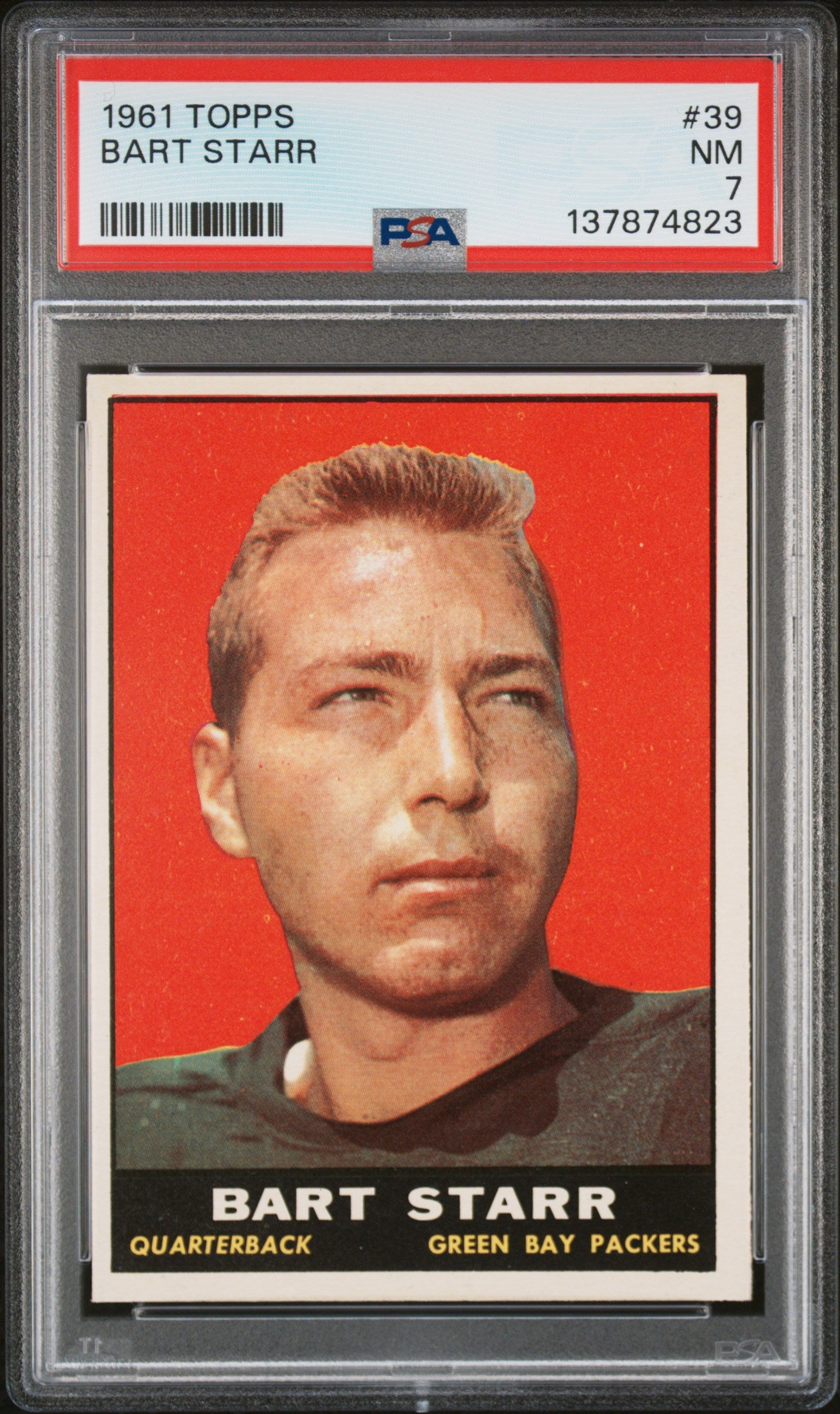 1961 Topps #39 Bart Starr PSA 7 SN 137874823