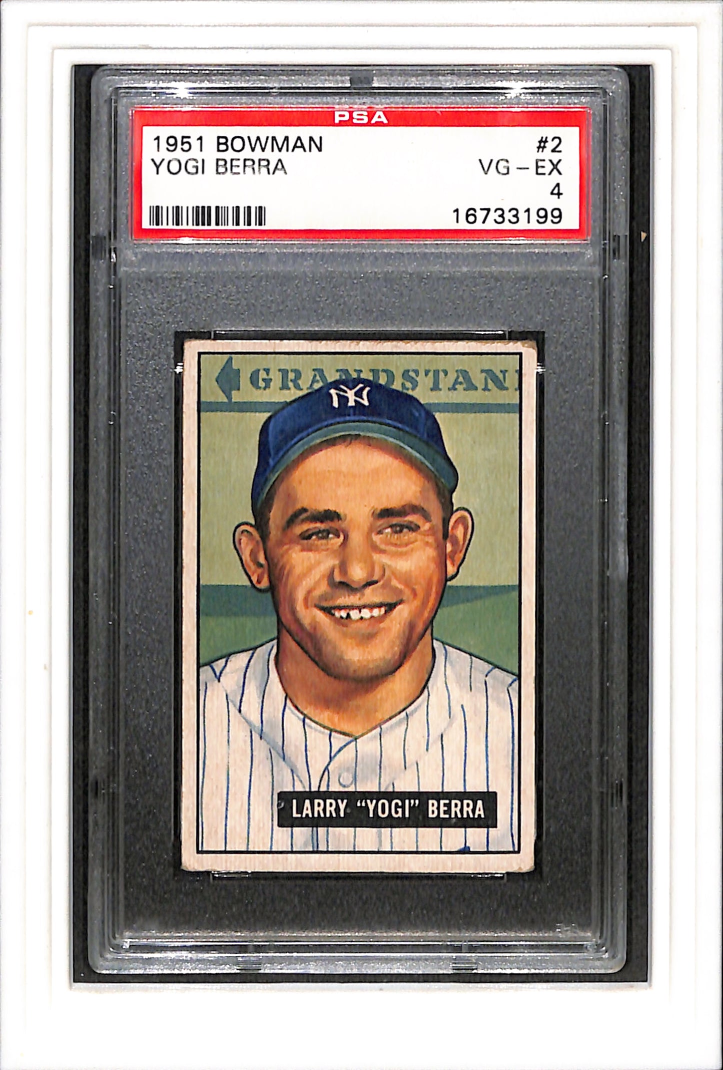 1951 Bowman #2 Yogi Berra PSA 4 SN 16733199