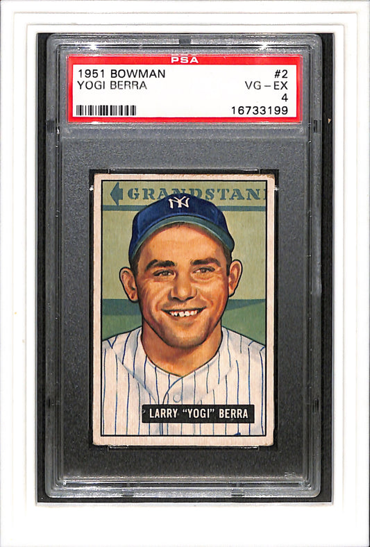 1951 Bowman #2 Yogi Berra PSA 4 SN 16733199