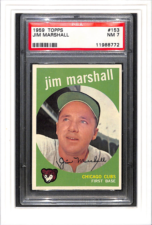 1959 Topps #153 Jim Marshall PSA 7 SN 11988772