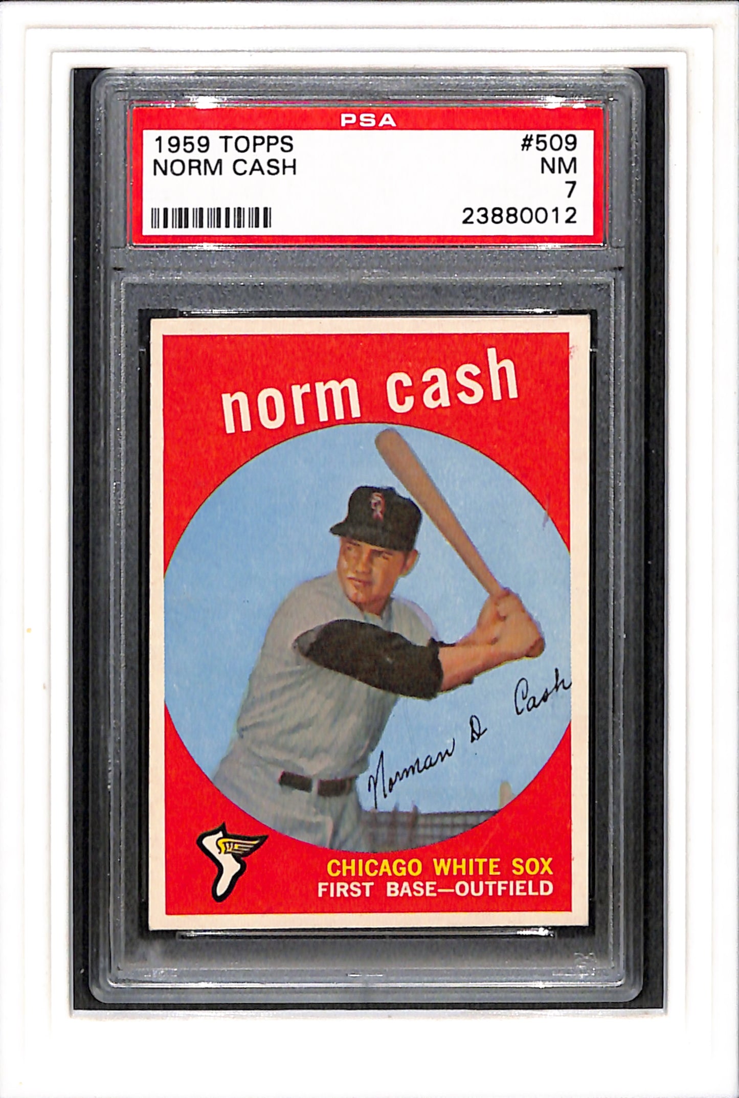 1959 Topps #509 Norm Cash PSA 7 SN 23880012