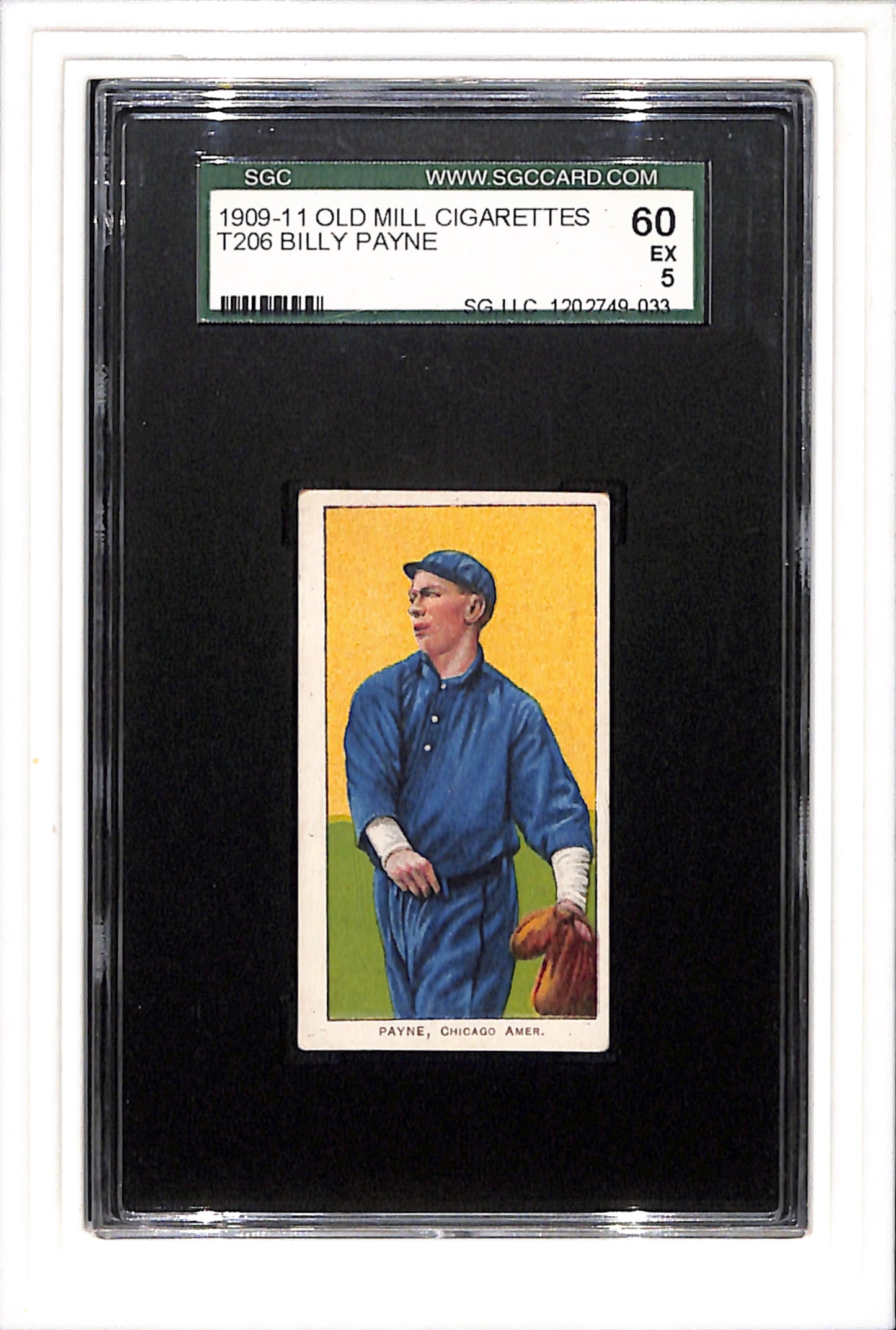 1909-11 T206 Old Mill Fred Payne SGC 5 SN 1202749