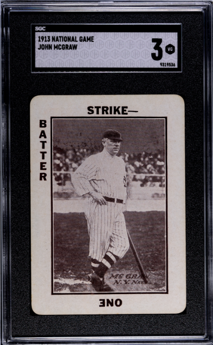 1913 National Game # John Mcgraw SGC 3 SN 9319536