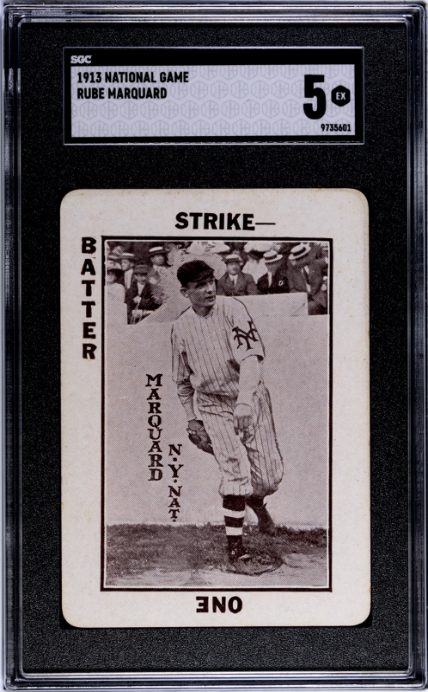 1913 National Game # Rube Marquard SGC 5 SN 9735601