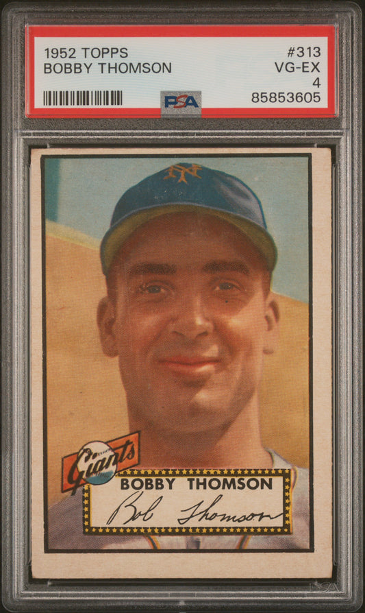 1952 Topps #313 Bobby Thomson PSA 4 SN 85853605