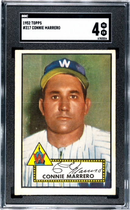 1952 Topps #317 Connie Marrero SGC 4 SN 6783554