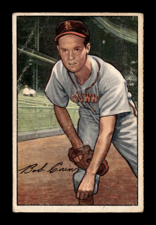 1952 Bowman #19 Bob Cain St. Louis Browns G/VG 10012253