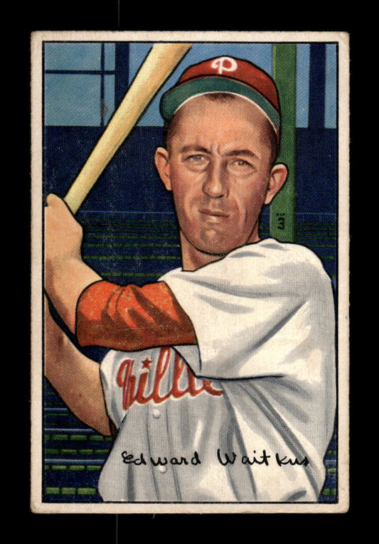 1952 Bowman #92 Eddie Waitkus Philadelphia Phillies G/VG 10012285