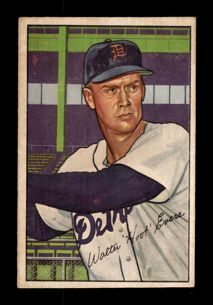 1952 Bowman #111 Walter Evers Detroit Tigers G/VG 10012290