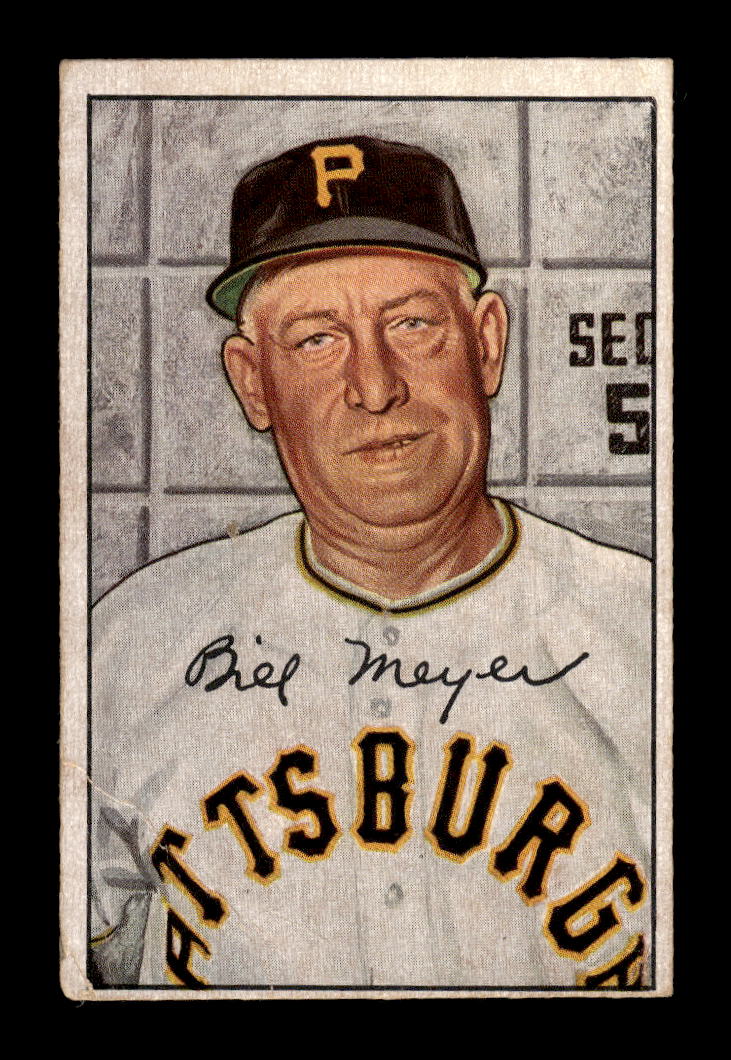 1952 Bowman #155 Billy Meyer Pittsburgh Pirates G/VG 10012301