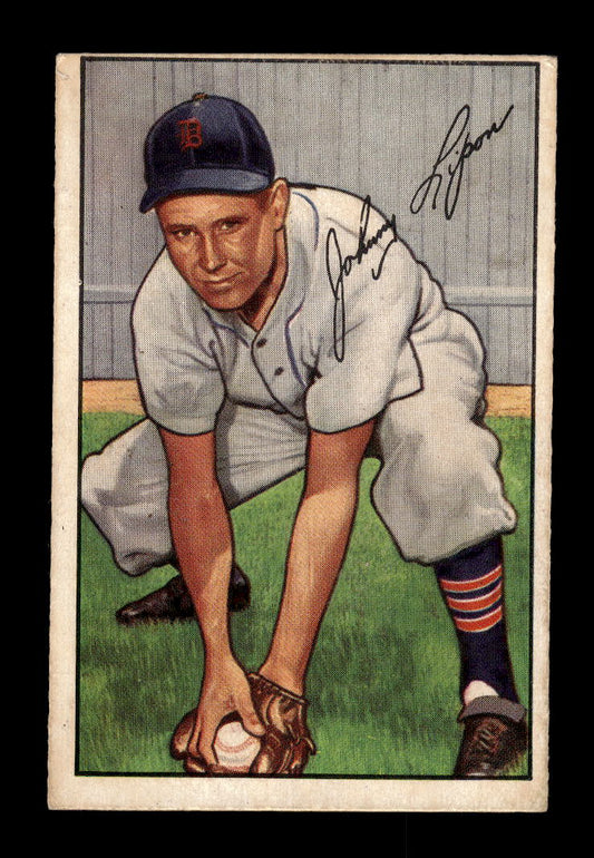 1952 Bowman #163 Johnny Lipon Detroit Tigers G/VG 10012303