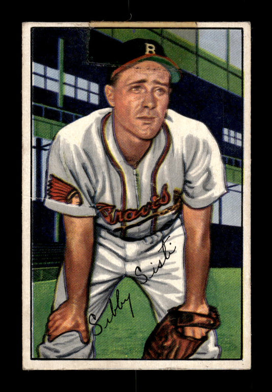 1952 Bowman #100 Sibby Sisti Boston Braves G/VG 10012338
