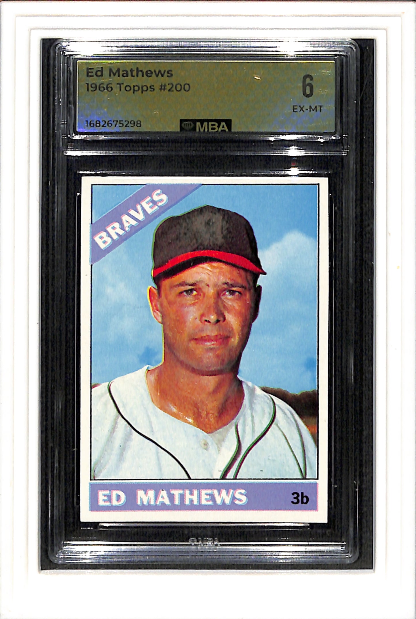 1966 Topps #200 Eddie Mathews MBA 6 SN 1682675298
