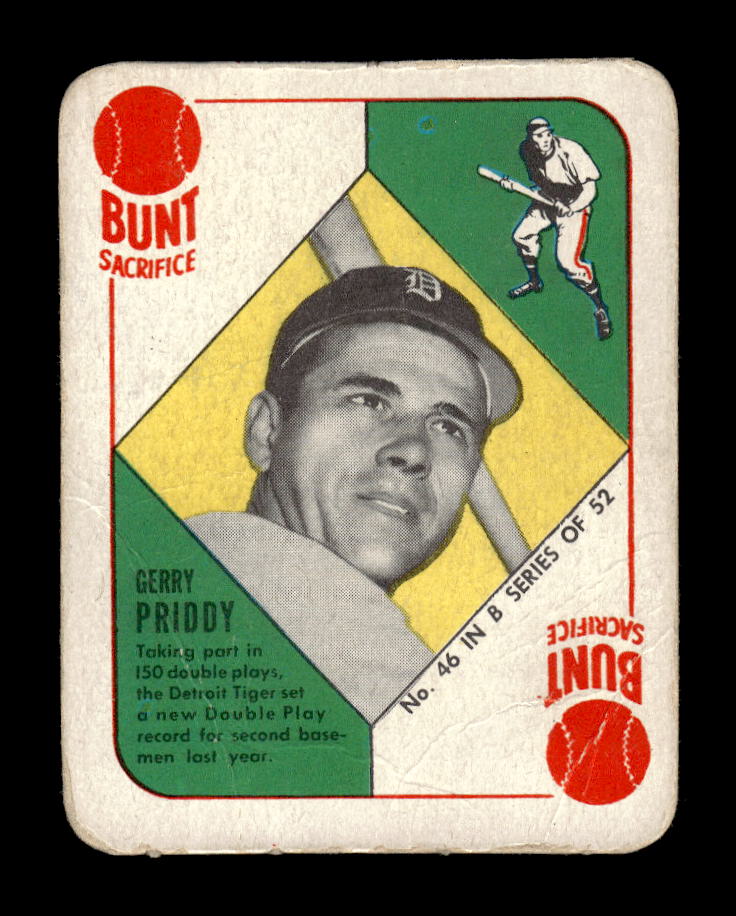 1951 Topps Blue Backs #46 Jerry Priddy Detroit Tigers Poor 10012639