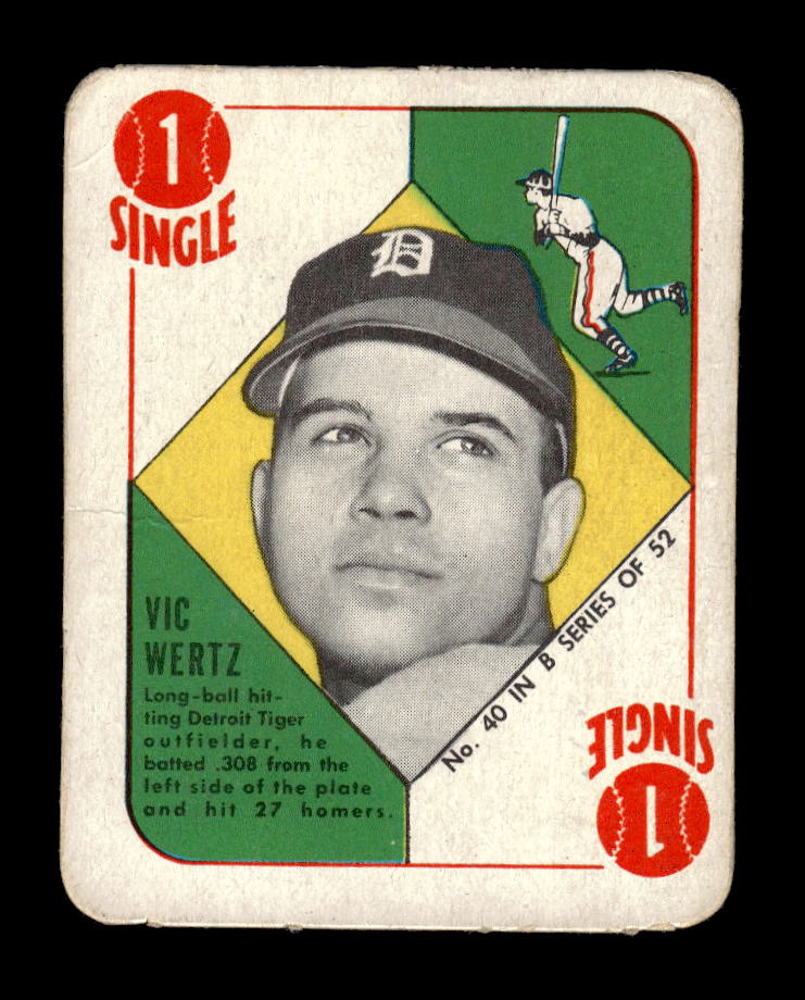 1951 Topps Blue Backs #40 Vic Wertz Detroit Tigers Poor 10012649