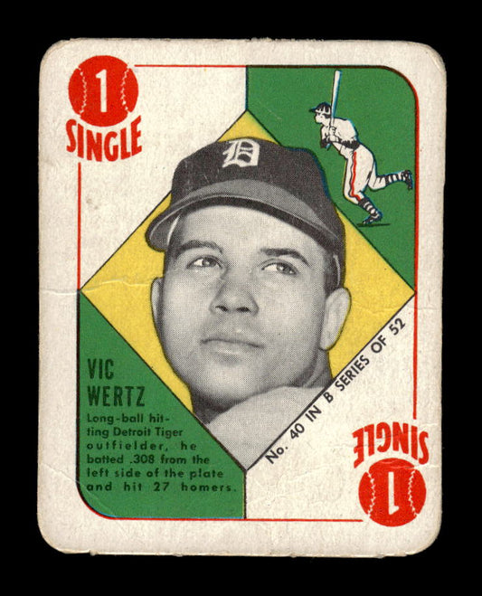 1951 Topps Blue Backs #40 Vic Wertz Detroit Tigers Poor 10012651