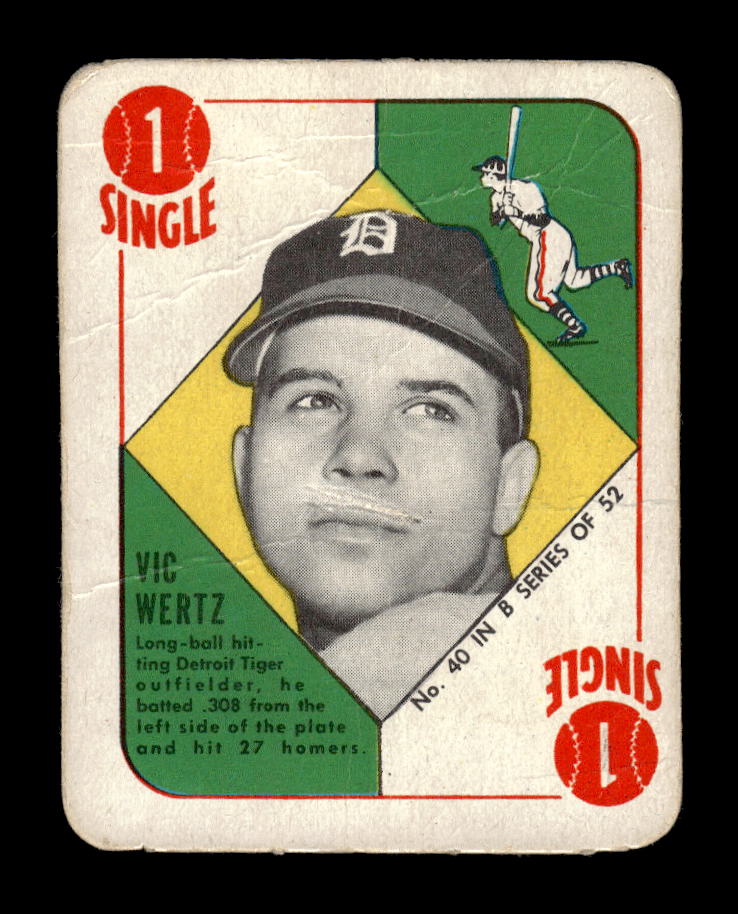 1951 Topps Blue Backs #40 Vic Wertz Detroit Tigers Poor 10012652