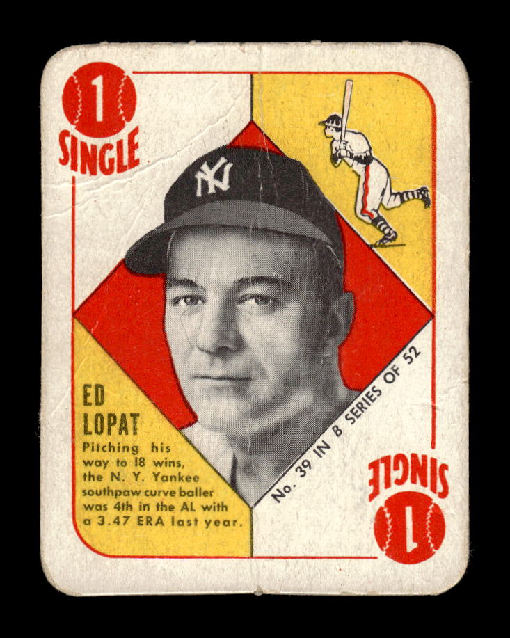 1951 Topps Blue Backs #39 Ed Lopat New York Yankees Poor 10012653