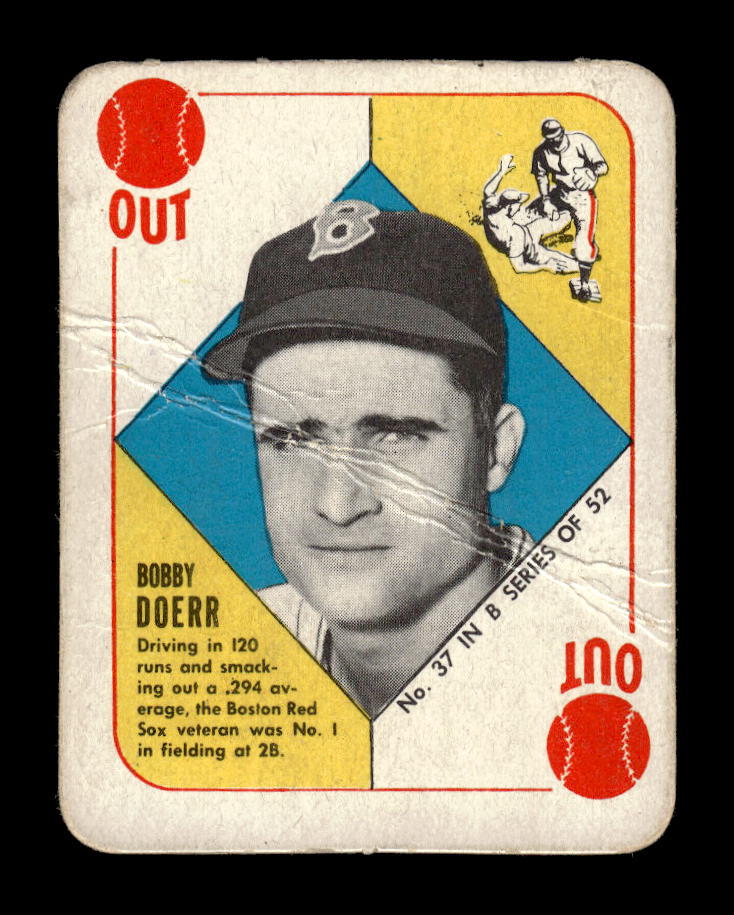 1951 Topps Blue Backs #37 Bobby Doerr Boston Red Sox Poor 10012655