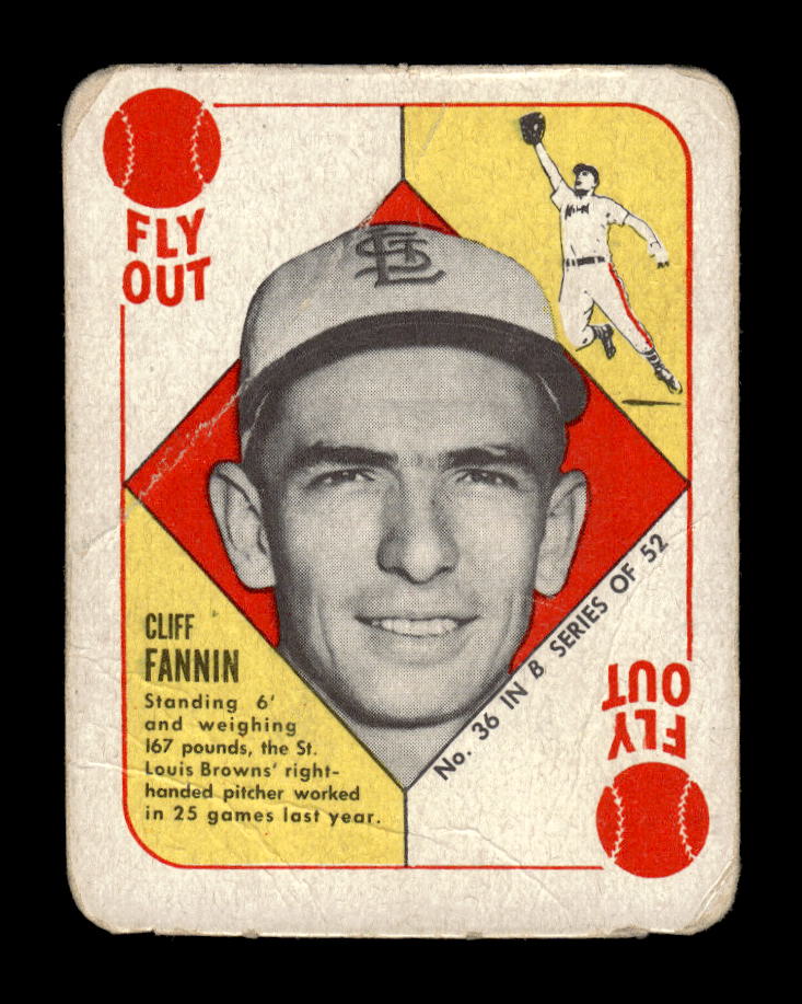1951 Topps Blue Backs #36 Cliff Fannin St. Louis Browns Poor 10012656