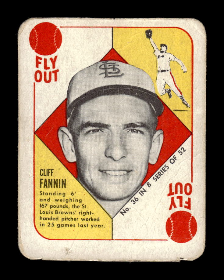 1951 Topps Blue Backs #36 Cliff Fannin St. Louis Browns Poor 10012657