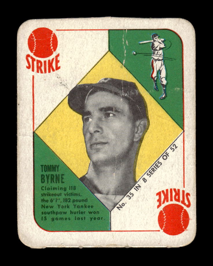 1951 Topps Blue Backs #35 Tommy Byrne New York Yankees Poor 10012658