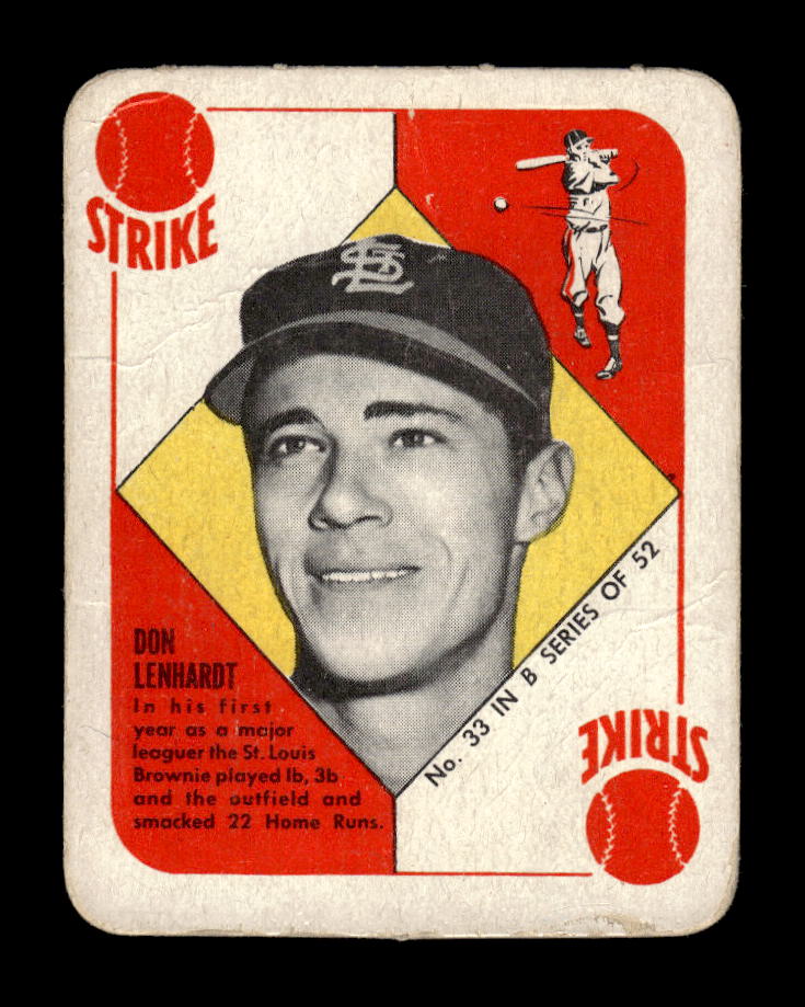 1951 Topps Blue Backs #33 Don Lenhardt St. Louis Browns Poor 10012659