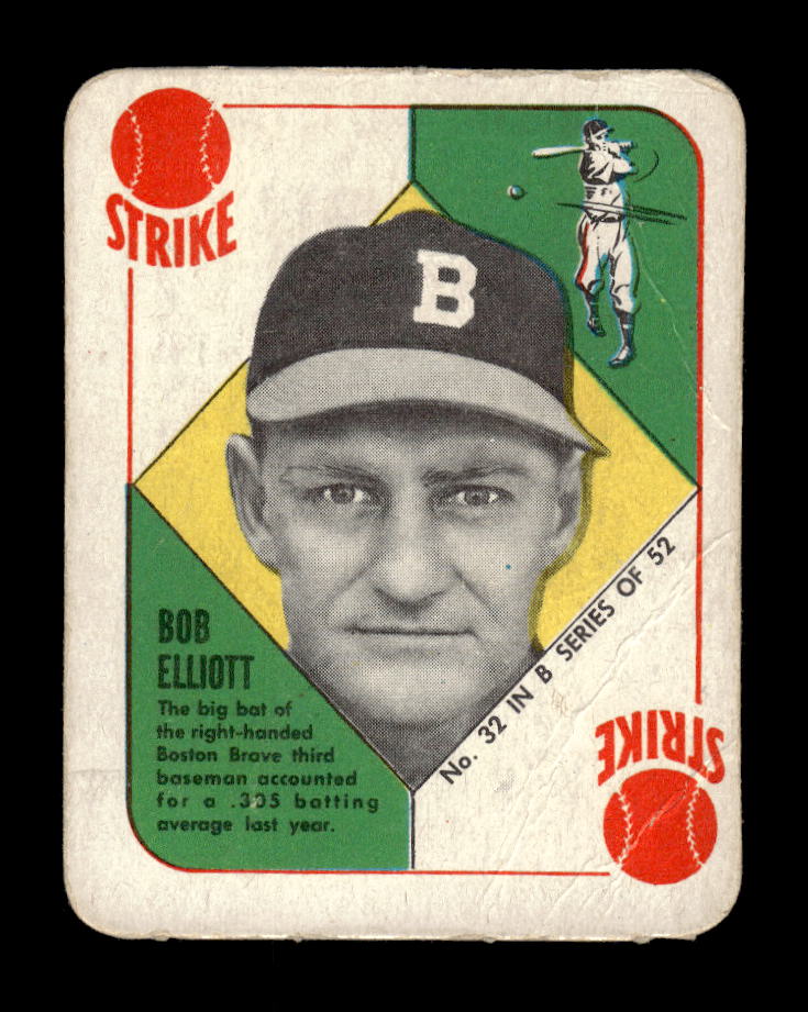 1951 Topps Blue Backs #32 Bob Elliott Boston Braves Poor 10012664