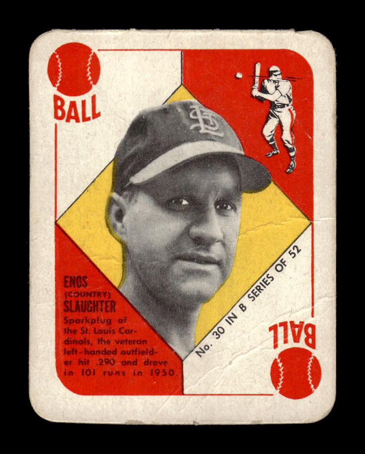 1951 Topps Blue Backs #30 Enos Slaughter St. Louis Cardinals Poor 10012668