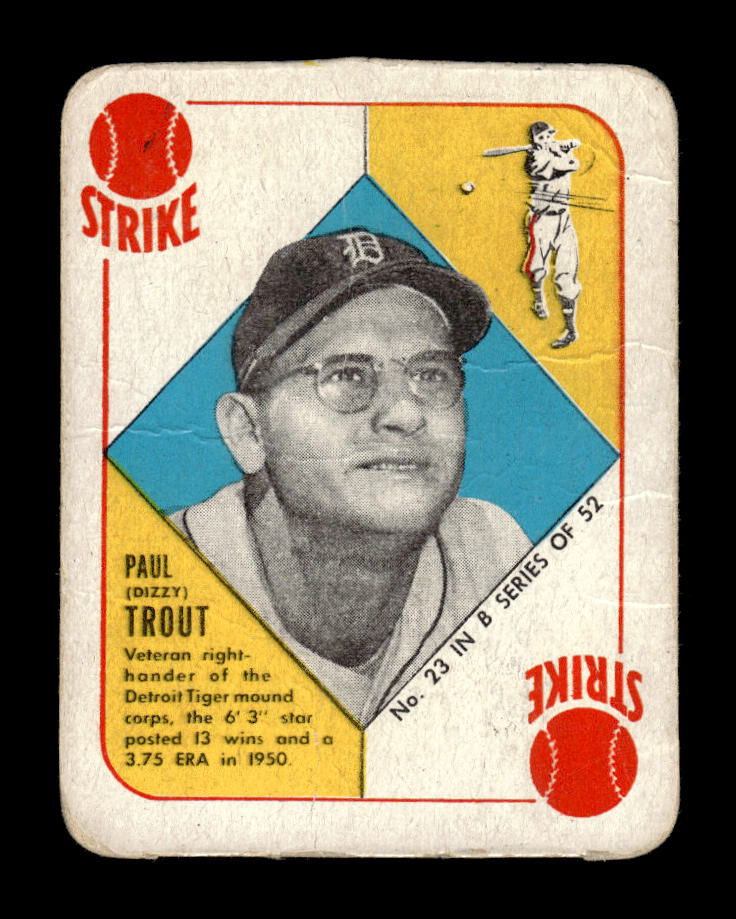 1951 Topps Blue Backs #23 Dizzy Trout Detroit Tigers Poor 10012679