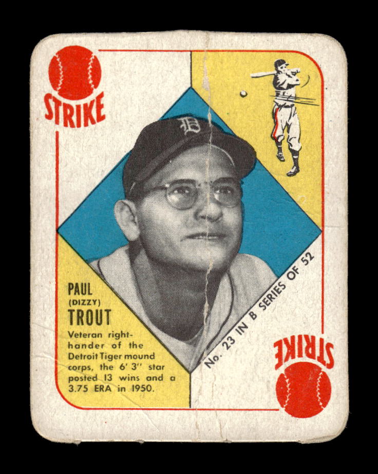 1951 Topps Blue Backs #23 Dizzy Trout Detroit Tigers Poor 10012680