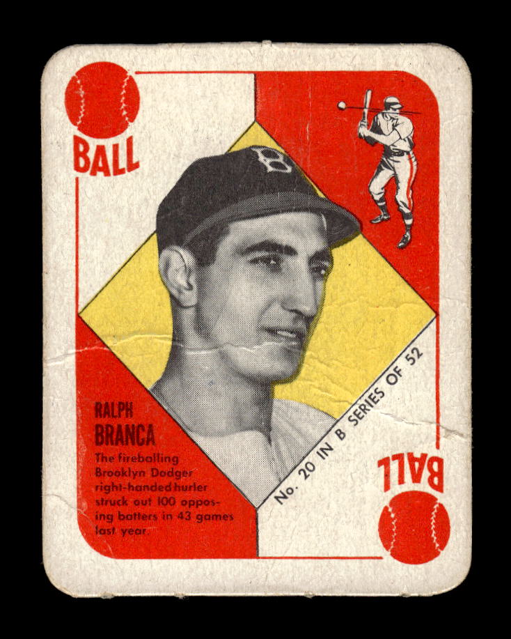 1951 Topps Blue Backs #20 Ralph Branca Brooklyn Dodgers Poor 10012684