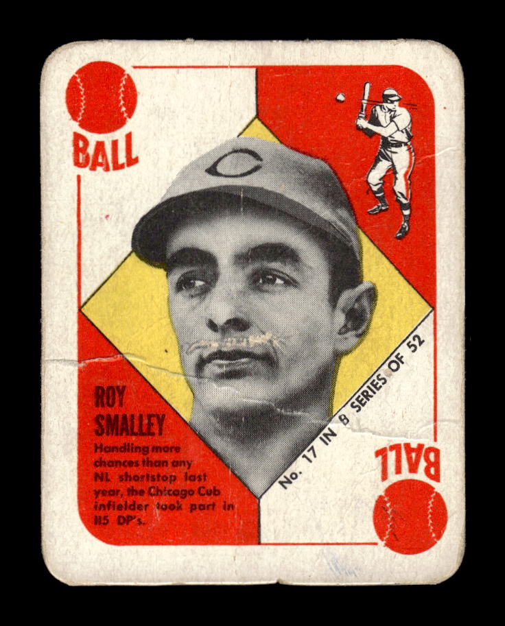 1951 Topps Blue Backs #17 Roy Smalley Chicago Cubs Poor 10012686