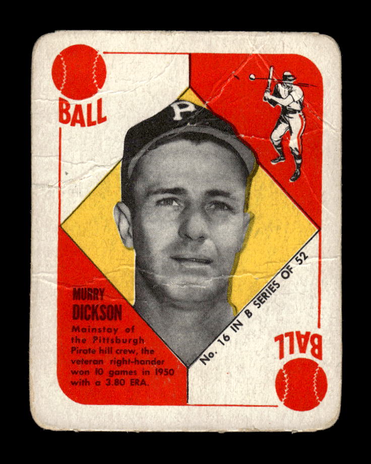 1951 Topps Blue Backs #16 Murry Dickson Pittsburgh Pirates Poor 10012687