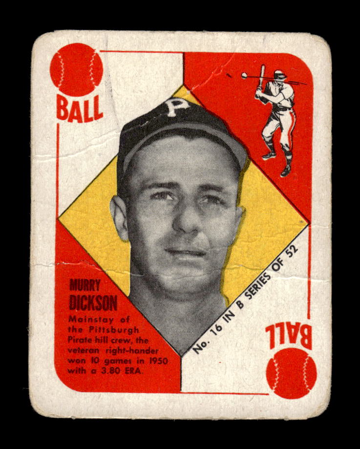 1951 Topps Blue Backs #16 Murry Dickson Pittsburgh Pirates Poor 10012694