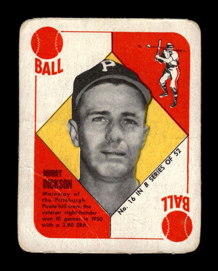 1951 Topps Blue Backs #16 Murry Dickson Pittsburgh Pirates Poor 10012695
