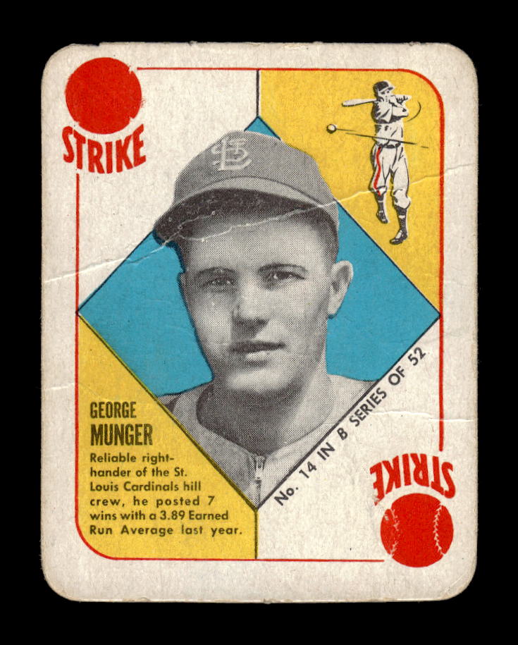 1951 Topps Blue Backs #14 Red Munger St. Louis Cardinals Poor 10012700