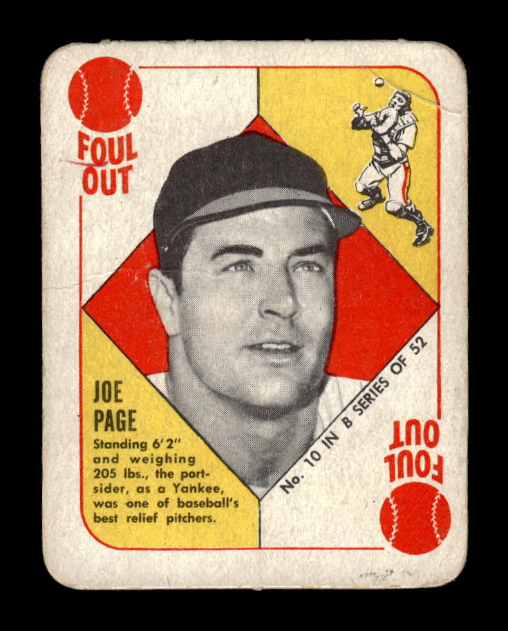 1951 Topps Blue Backs #10 Joe Page New York Yankees Poor 10012705