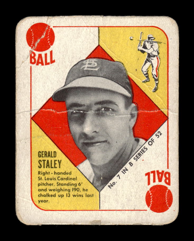 1951 Topps Blue Backs #7 Gerald Staley St. Louis Cardinals Poor 10012708