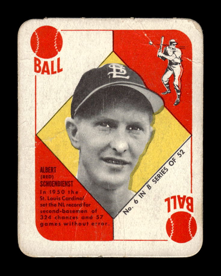 1951 Topps Blue Backs #6 Red Schoendienst St. Louis Cardinals Poor 10012710
