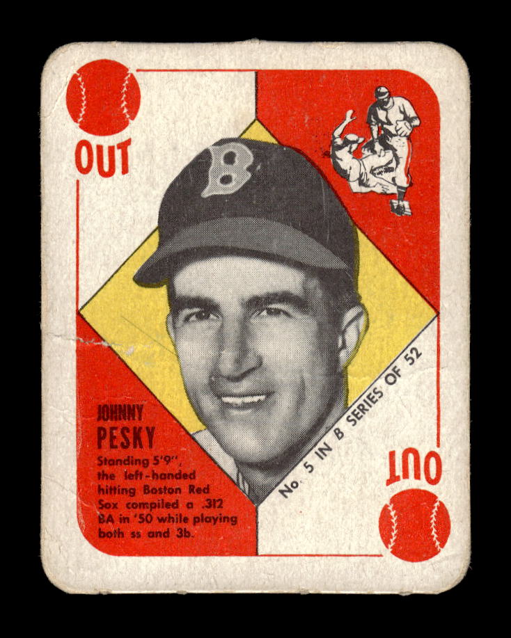 1951 Topps Blue Backs #5 Johnny Pesky Boston Red Sox Poor 10012711