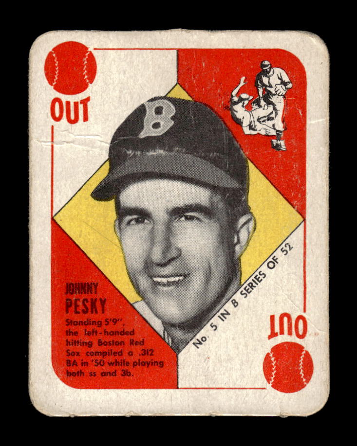 1951 Topps Blue Backs #5 Johnny Pesky Boston Red Sox Poor 10012712