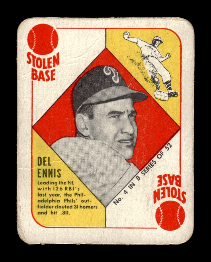 1951 Topps Blue Backs #4 Del Ennis Philadelphia Phillies Poor 10012715