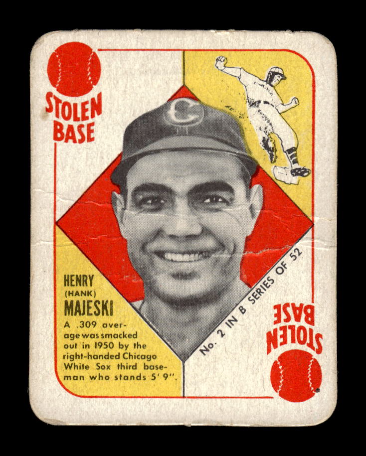 1951 Topps Blue Backs #2 Hank Majeski Chicago White Sox Poor 10012720