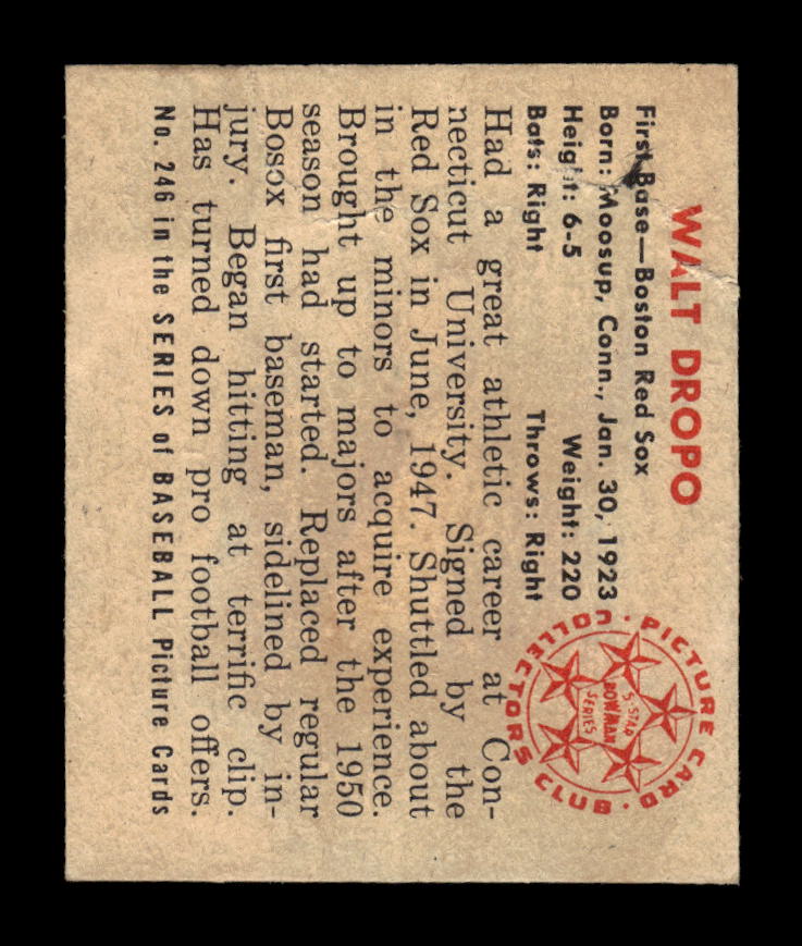 1950 Bowman #246 Walt Dropo Boston Red Sox Poor 10012731
