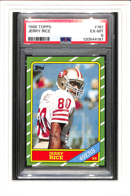 1986 Topps #161 Jerry Rice PSA 6 SN 120544181