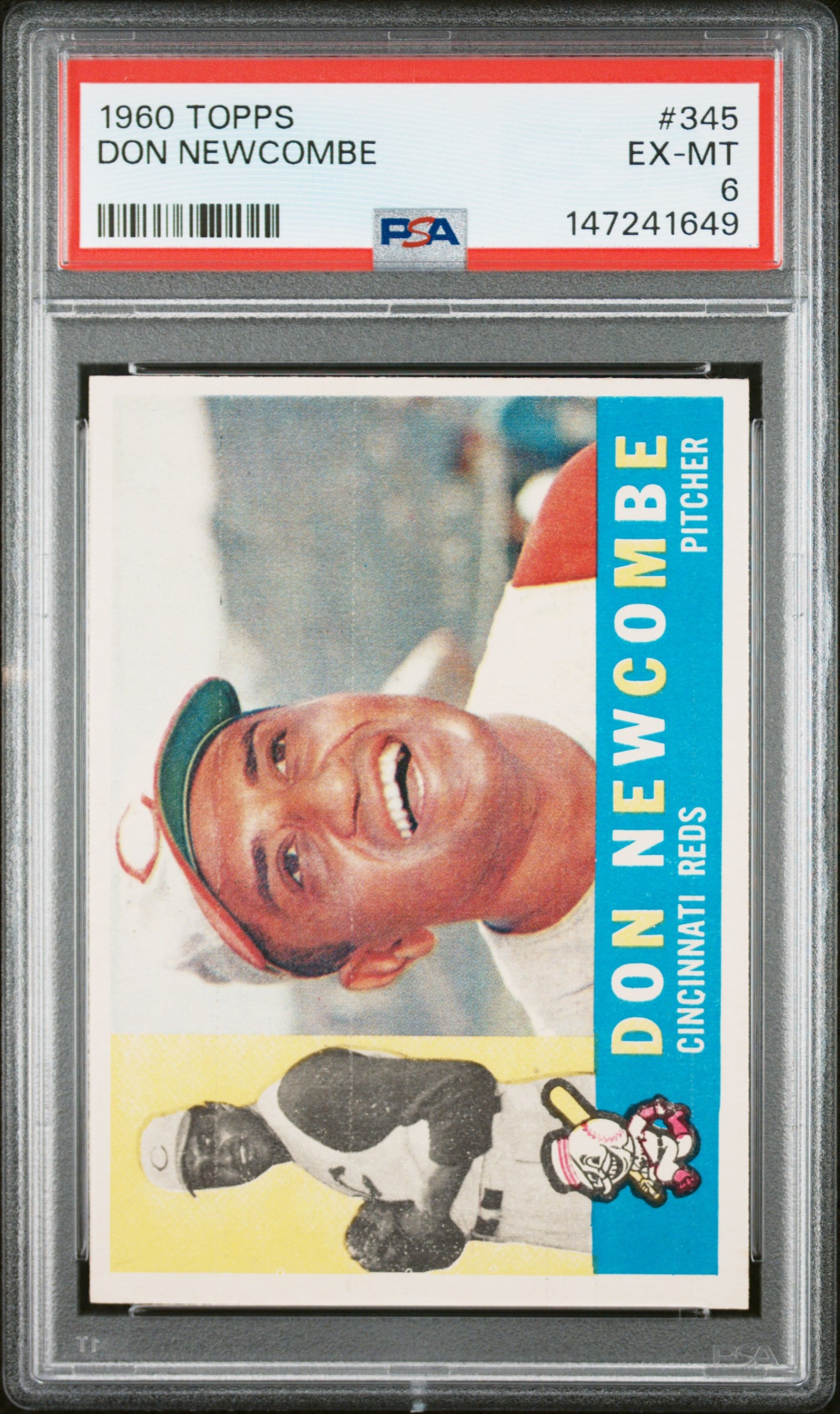 1960 Topps #345 Don Newcombe PSA 6 SN 147241649