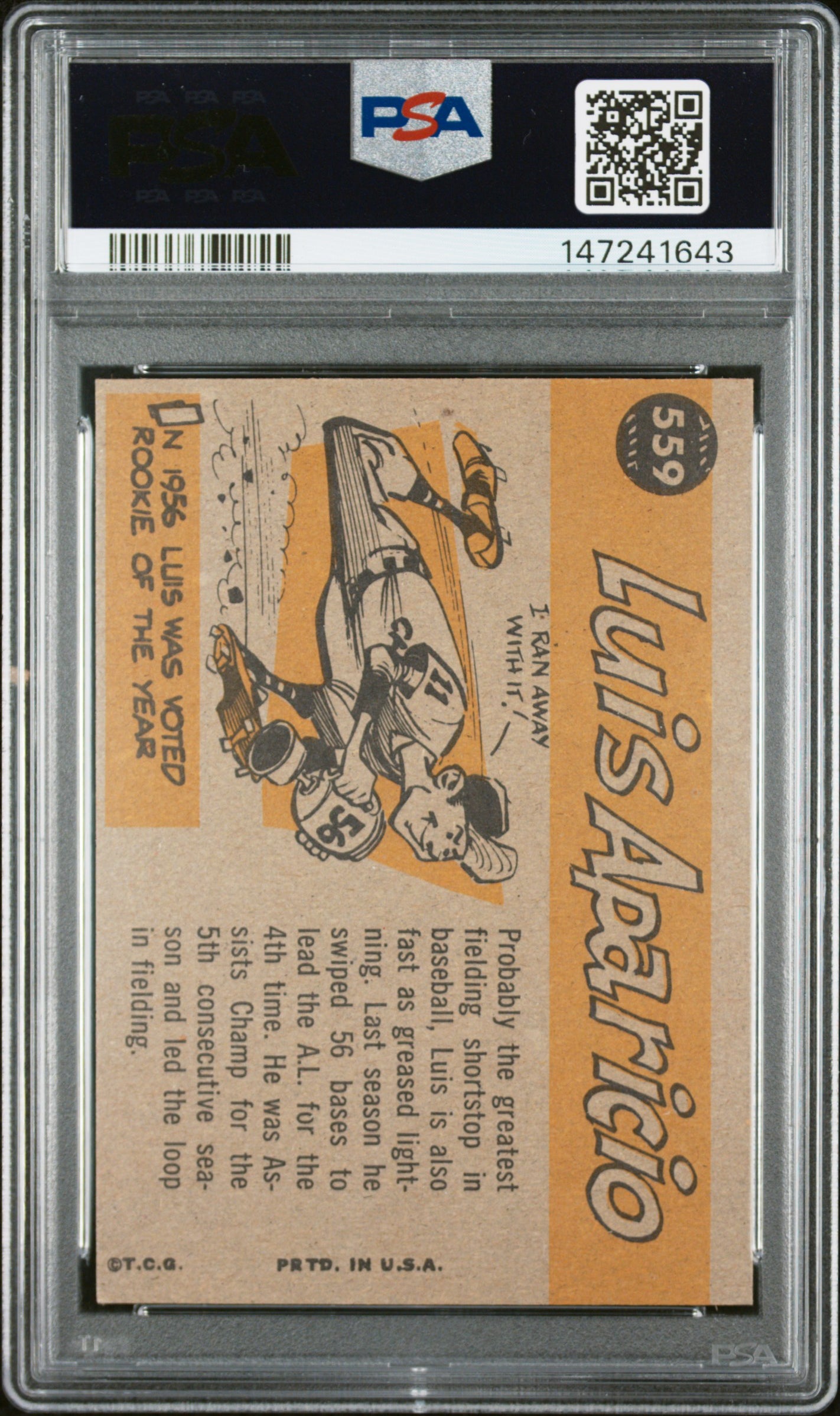 1960 Topps #559 Luis Aparicio All Star PSA 4 SN 147241643