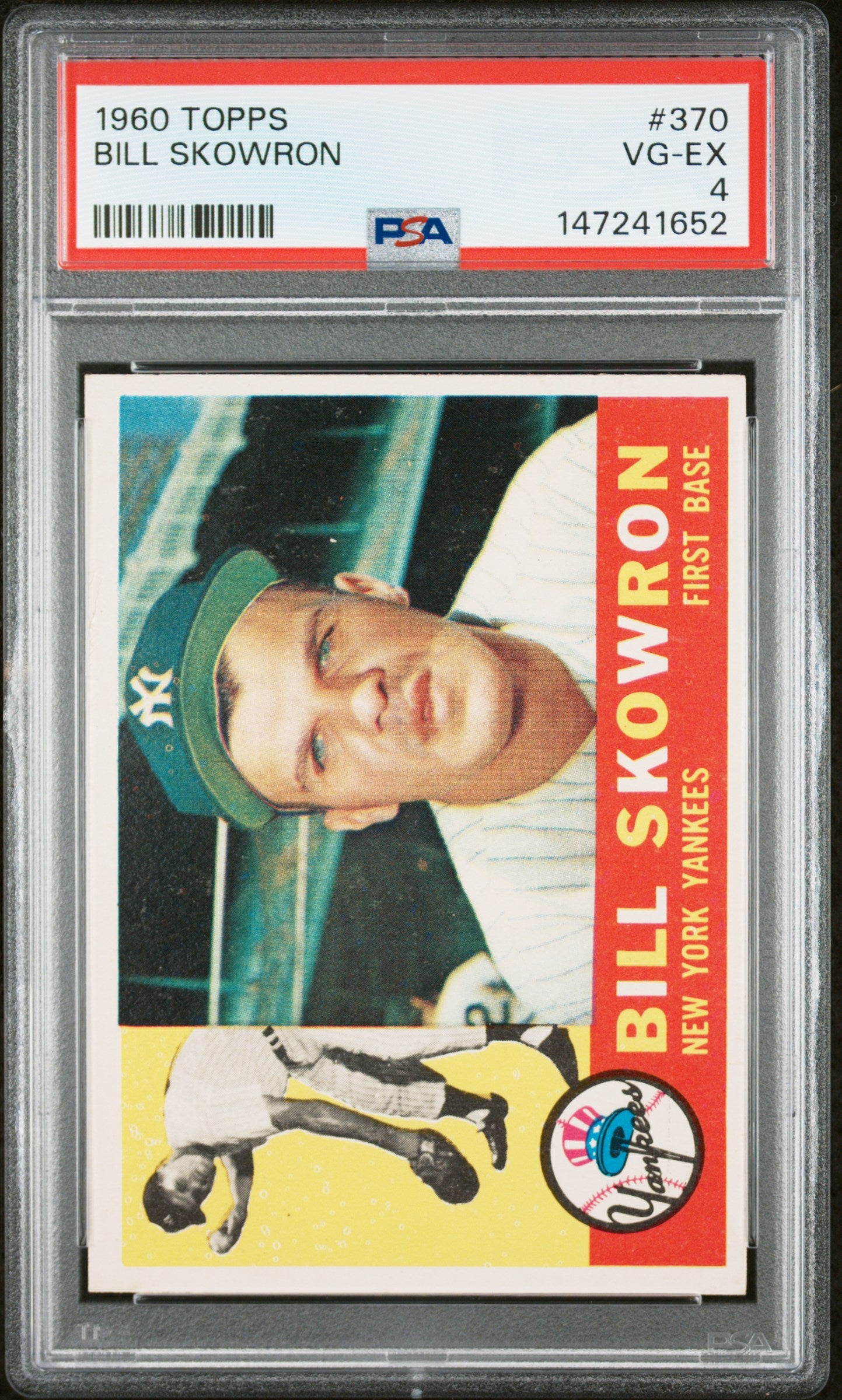 1960 Topps #370 Bill Skowron PSA 4 SN 147241652